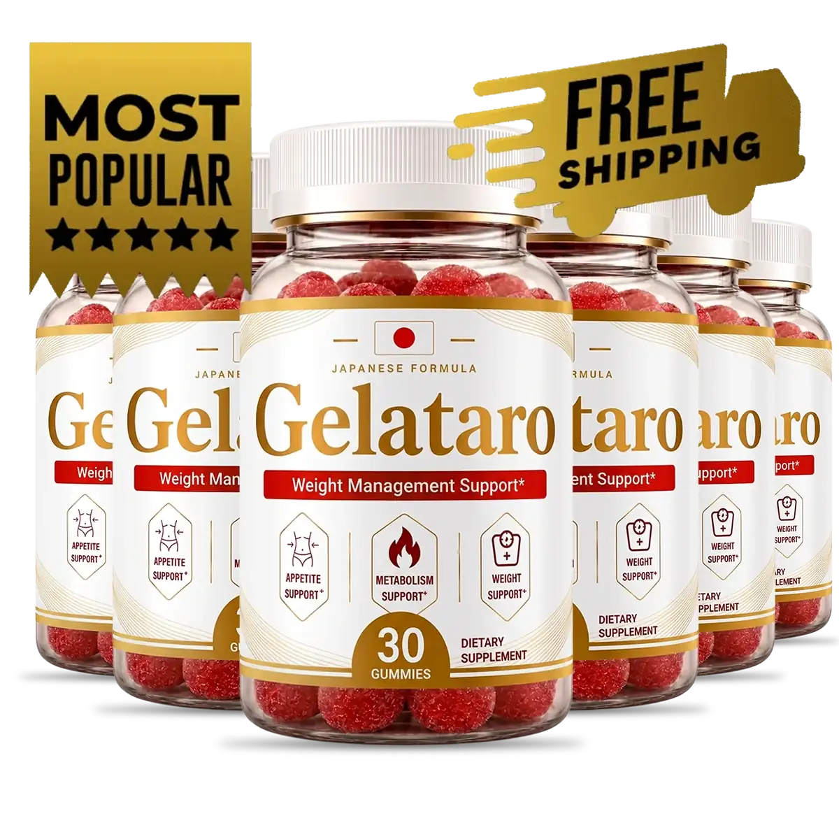 Gelataro 6-bottle best-value apple cider vinegar gummy package with free shipping